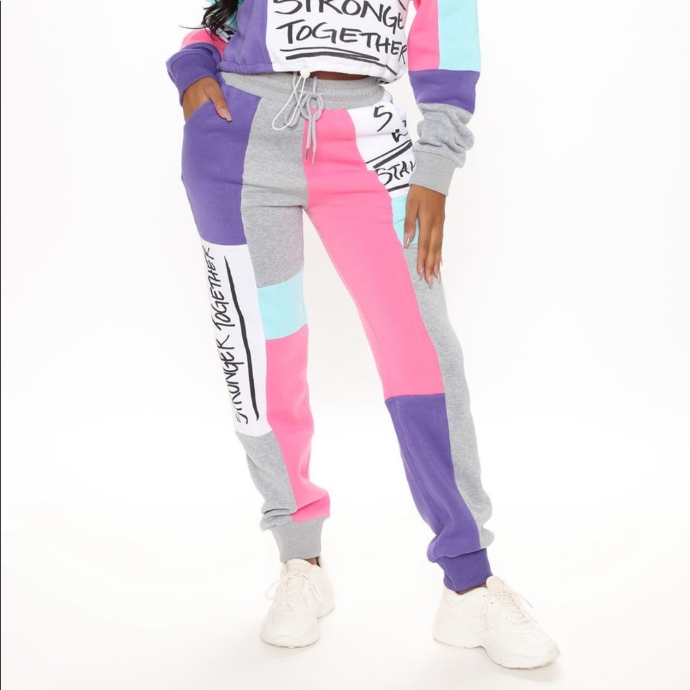Fashion Nova Colorblock Jogger Sweatpants